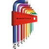 Winkelschraubendreher- Satz im Kunststoffhalter 9-teilig 1,5-10mm RainbowKugelkopf